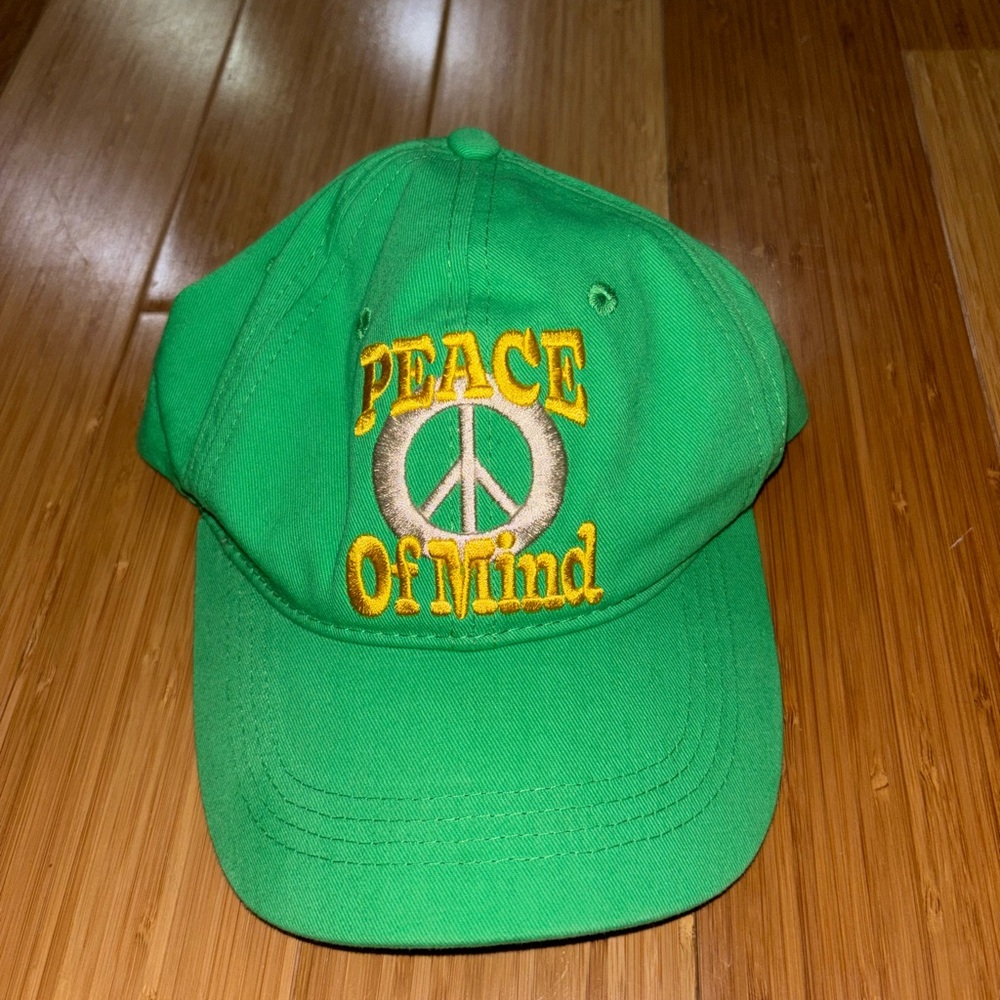 Madhappy Green and Yellow Peace Symbol Hat